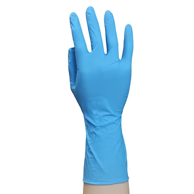 12 pollici del guanto eliminabile del nitrile del nitrile di guanti blu impermeabili medici dell'esame