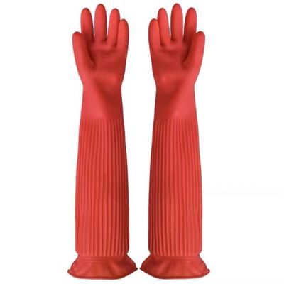 Guanto extra-lungo di pulizia della cucina 120G/Pair dei guanti 45CM del lattice del polsino di XL
