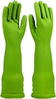 Guanto extra-lungo di pulizia della cucina 120G/Pair dei guanti 45CM del lattice del polsino di XL