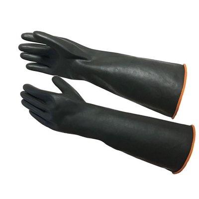 I guanti di gomma resistenti della mano di ispessimento 45CM si sono affollati i guanti di gomma extra-lunghi