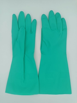 Affollato allineando il guanto resistente del nitrile della chimica verde della famiglia dei guanti del solvente del nitrile
