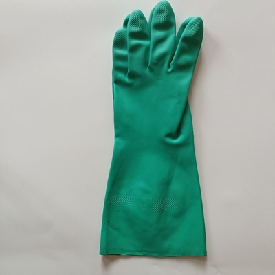 L'uso del lavoro di 18 Mil Chemical Gloves Nitrile Industrial si è affollato allineando il guanto del nitrile