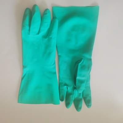 guanto verde Houshold 15 Mil Chemical Resistace Kitchen Use del nitrile di 33Cm