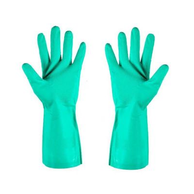 Latex Free Nitrile Glove of Green Featuring 15 Mil Thickness Ideal for Chemical Handling Medical Examination and Food Processing