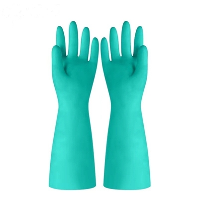 uso resistente chimico di industriale dei guanti 45CM del nitrile di 22mil Unflocked