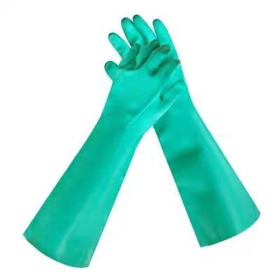 guanti resistenti del nitrile di XL XXL di verde del nitrile dei guanti di 22mil Unflocked