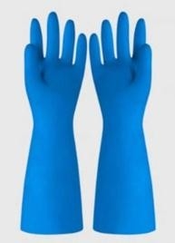 Guanti industriali 15 resistenti solventi Mil Blue Household Task Use del nitrile di 33CM