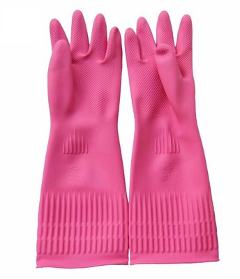 Bathroom chemical resistant glove suitable to wear offering protection from chemical spills during bathroom sanitation tasks