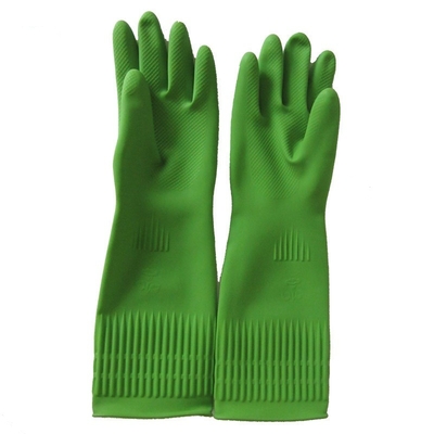 Guanto di pulizia del lattice del polsino della cucina extra-lunga naturale dei guanti 100G/Pair 38CM