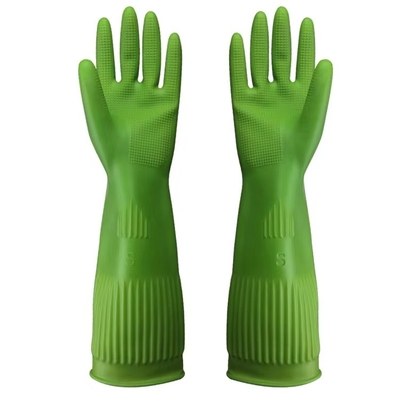 Guanti extra-lunghi liberi di lavatura dei piatti di resistenza chimica dei guanti della cucina del lattice di 38CM