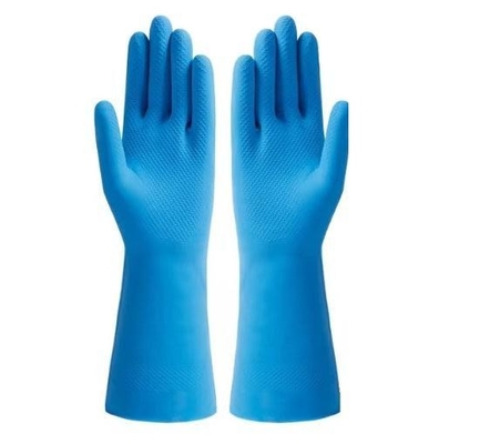 Sbloccato allineando la famiglia naturale del guanto del lattice che ispessisce il guanto blu del lattice