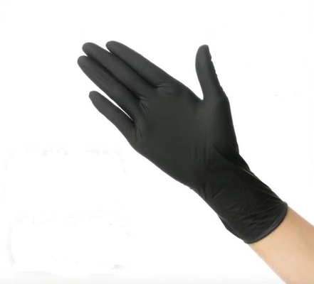 Grande guanto industriale medico del nitrile dell'alimento dei guanti neri eliminabili del nitrile