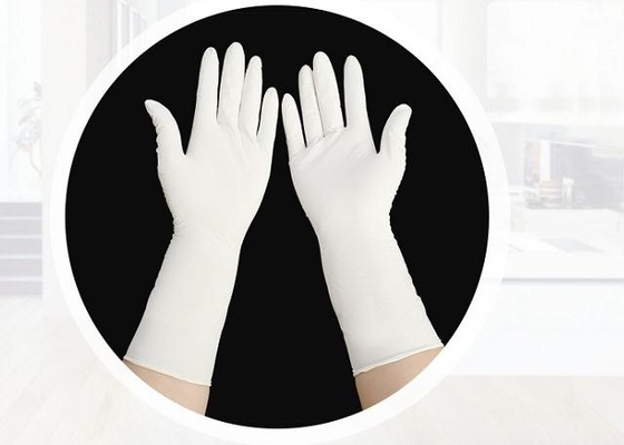 Guanto bianco medico del nitrile dell'esame 300MM del guanto eliminabile del nitrile del commestibile