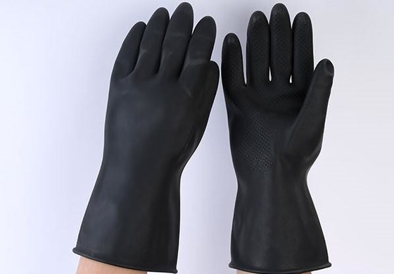 guanti di pulizia industriali Unflocked di 31Cm che allinea i guanti di gomma neri resistenti