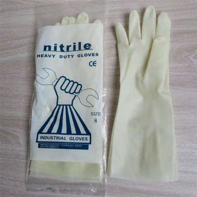 LATEX bianco nitrile resistente alle sostanze chimiche e impermeabile, libero da sostanze chimiche, di medie dimensioni