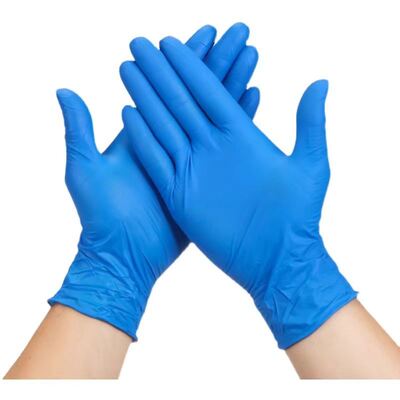 Guanto monouso in nitrile certificato CE OEM personalizzabile senza polvere Guanti per visita medica protettiva