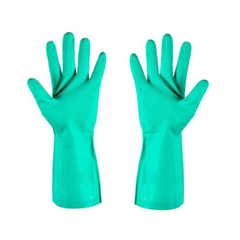 15 to 18 Mil Thickness Nitrile Glove of Green Chemotherapy Tested Durable Protective Disposable Gloves for Medical Industrial