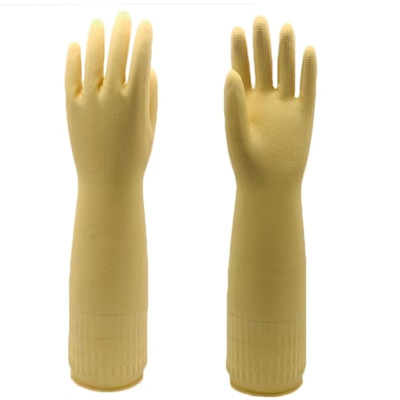 Polsini extra lunghi Guanti per pulizia extra lunghi Lunghezza 380 mm Guanti protettivi resistenti agli agenti chimici facili da pulire per uso industriale